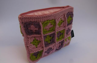 Granny Square Purse Rose/Sage/Mauve