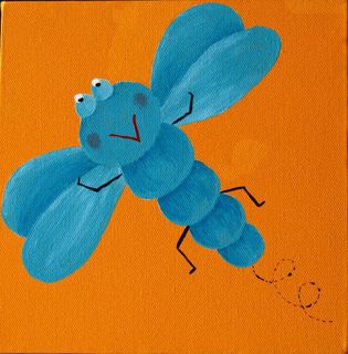 Dragonfly Teal/Orange