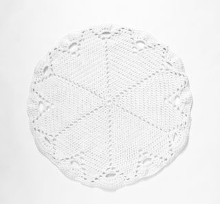 White Crochet Rug/Throw
