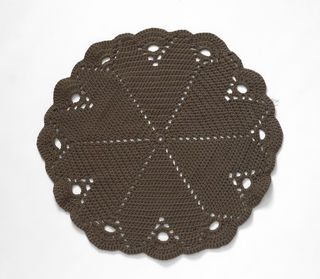 Large Chocolate Brown Crochet Rug/Throw