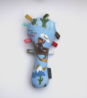 Baby Rattle - Blue Yee Haa Cowboy