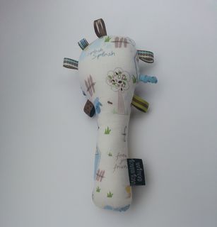 Baby Rattle - Blue Barnyard