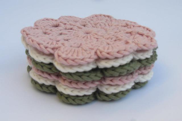 Coasters Rose/Sage/White