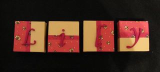 Personalised Canvas 'Lily' Pink Bee Fabric