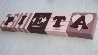 Personalised Canvas 'Pieta' Aubergine